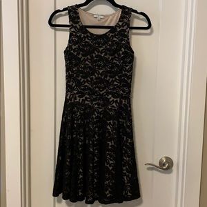 Black lace skater dress